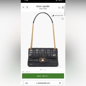 BRAND NEW Evelyn Quilted Medium Convertible Shoulder Bag KATE SPADE w/tags